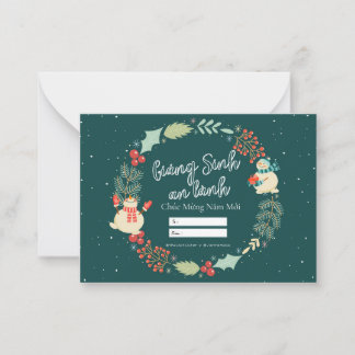 Cartão de Natal Vietnamita. Giang Sinh An Lanh