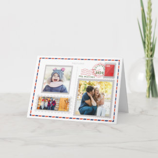 Cartão de Natal Vintage ADICIONE suas fotos