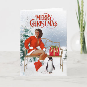 Cartão de Natal Vintage Afro-Americano