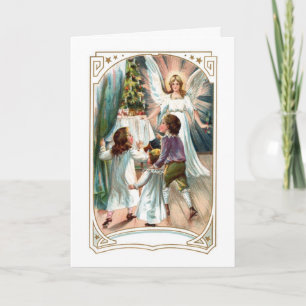Cartão de Natal Vintage Angel