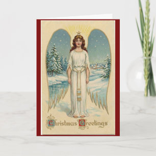 Cartão de Natal Vintage Anjo