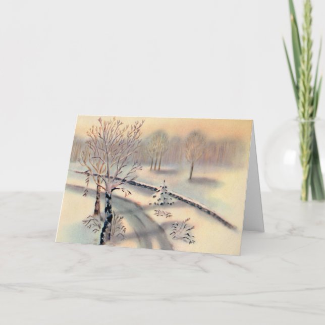 Cartão de Natal Vintage Country (Frente)