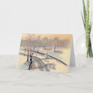 Cartão de Natal Vintage Countryside