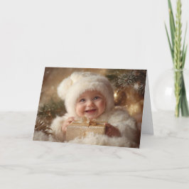 Cartão de Natal Vintage de Bebê