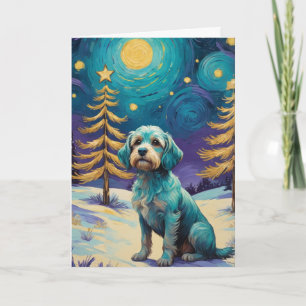 Cartão de Natal Vintage Dog - Personalizar