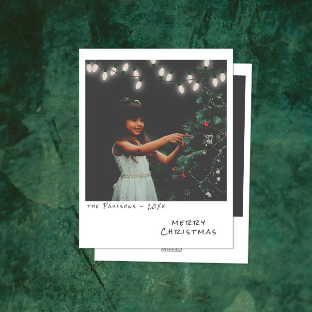 Cartão de Natal Vintage - Luzes Brancas (Criador carregado)