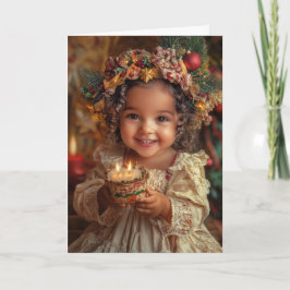 Cartão de Natal Vintage para Bebê