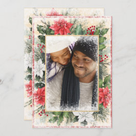 Cartão de Natal Vintage Sazonal de Férias de Natal