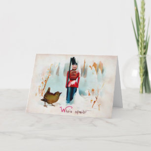 Cartão de Natal Vintage Victorian Tin Soldier