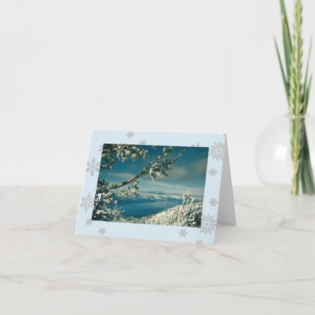 Cartão de Natal Vintage Winter Wonderland (Frente)