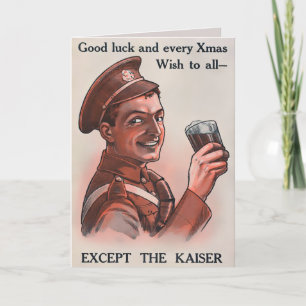 Cartão de Natal Vintage WW1