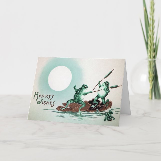 Cartão de Natal Vitoriano de Luta Contra o Sapo (Frente)