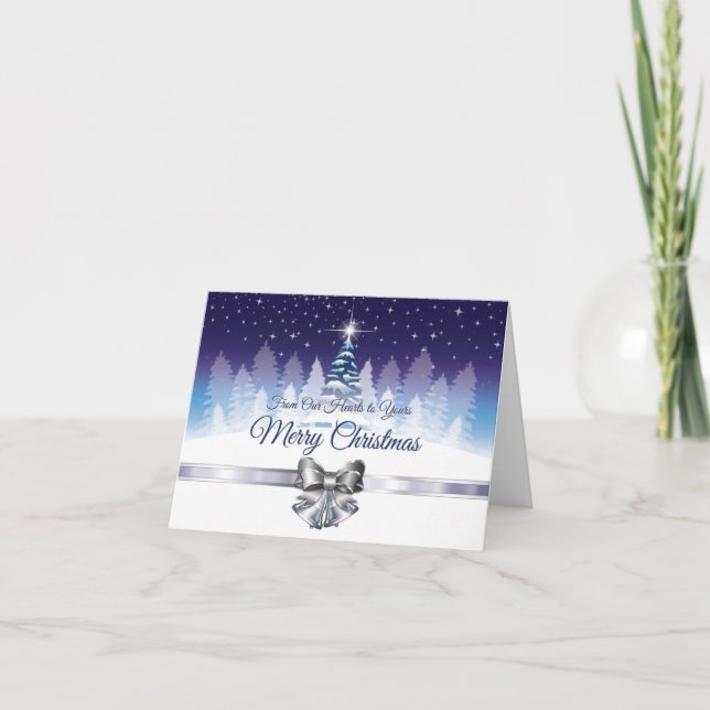 Cartão de Natal Vitoriano Dobrável Estrela (Frente)