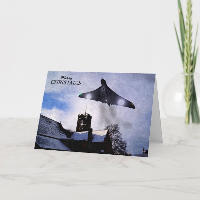 Cartão de Natal Vulcan Bomber (Frente)