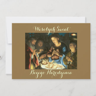 Cartão de Natal Wesołych świąt em polonês