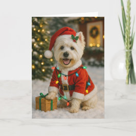 Cartão de Natal Westie