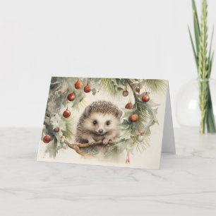 Cartão de Natal Whimsic Hedgehog