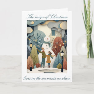Cartão de Natal Whimsso com design de papel cortad