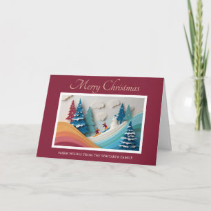 Cartão de Natal Whimsso com design de papel cortad