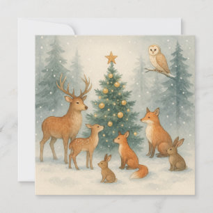 Cartão de Natal Woodland