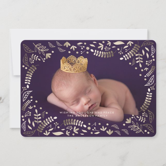 Cartão de Natal "WREATH" E "PEACE BERRIS" (Frente)