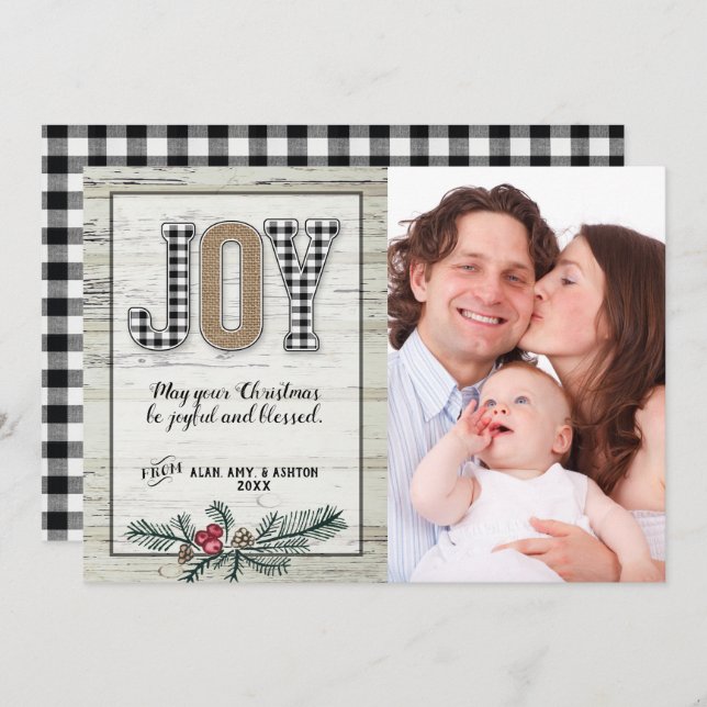 Cartão de Natal Xadrez Búfalo Alegria Casa de Camp (Frente/Verso)