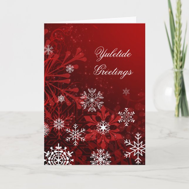 Cartão de Natal Yuletide Personalizado (Frente)