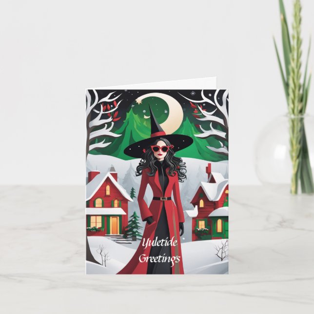 Cartão de Natal Yuletide Personalizável (Frente)