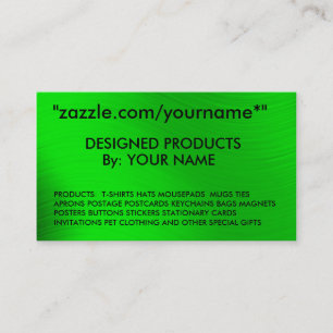 CARTÃO de NEGÓCIO zazzle.com/yourname* de ZAZZLE "