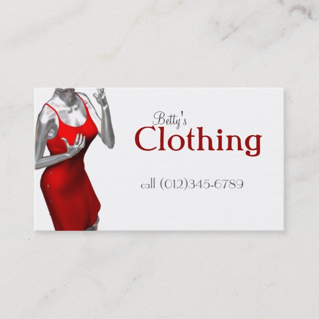 cartão de negócios de moda (Frente)