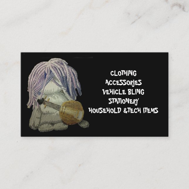 Cartão de negócios do banjo (Frente)