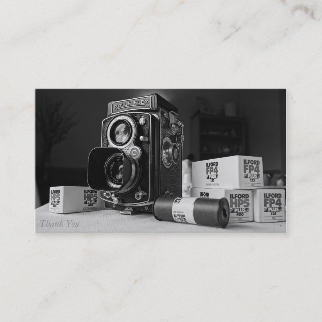 Cartão de negócios dos fotógrafo (Frente)