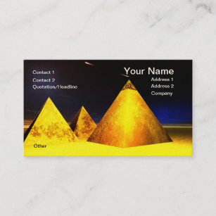 Cartão de negócios dourado de Piramids