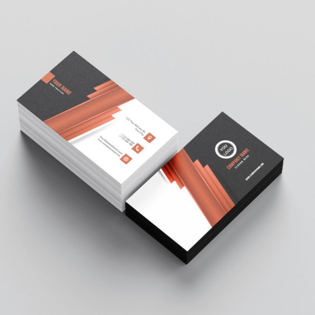 Cartão de Negócios Marrom Elegante (Criador carregado)