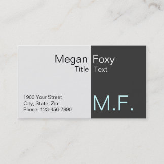 Cartão de negócios para talento