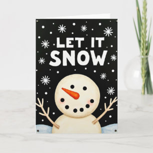 Cartão de Neve do Boneco de Neve