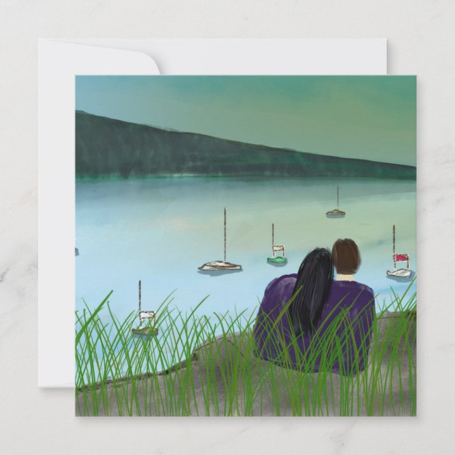 Cartão de noite romântica (Frente)