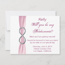 Cartão de Noiva de Casamento Pink Infinity