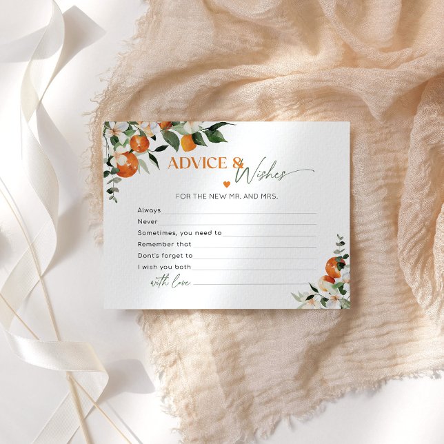 Cartão de noiva de laranja de aperto principal (Criador carregado)