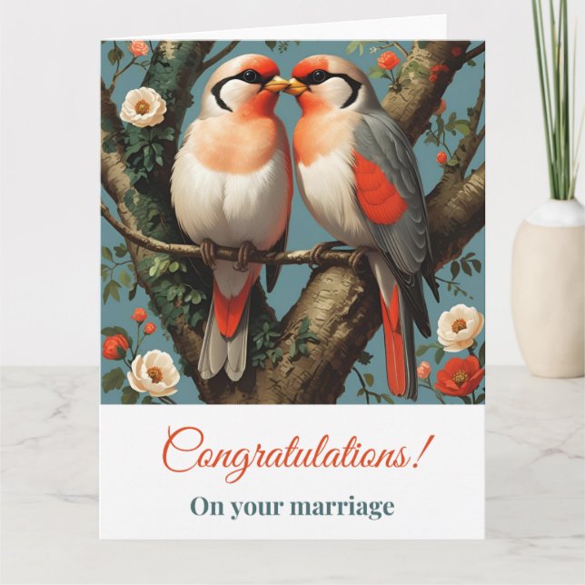 Cartão de noivado, Casamento de Parabéns (Frente)