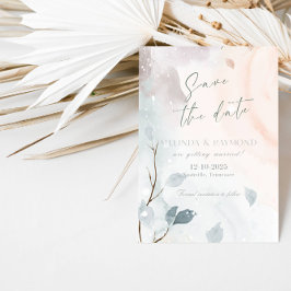 Cartão de Noivado de Inverno Abstrato Elegante par