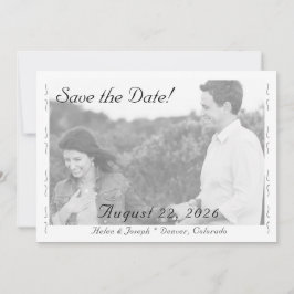 Cartão de Noivado Nuptial Grace Save The Date