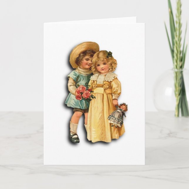 Cartão de Noivado ou Casamento Vitoriano (Frente)