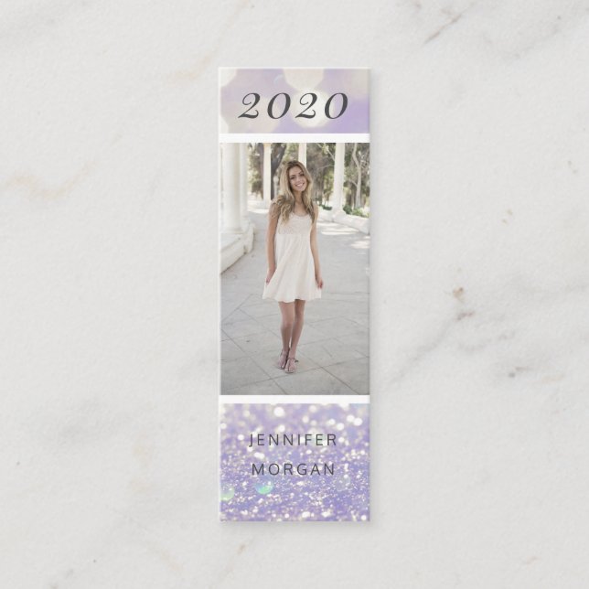 Cartão de Nome da Fotografia Lúxura de Graduação (Frente)