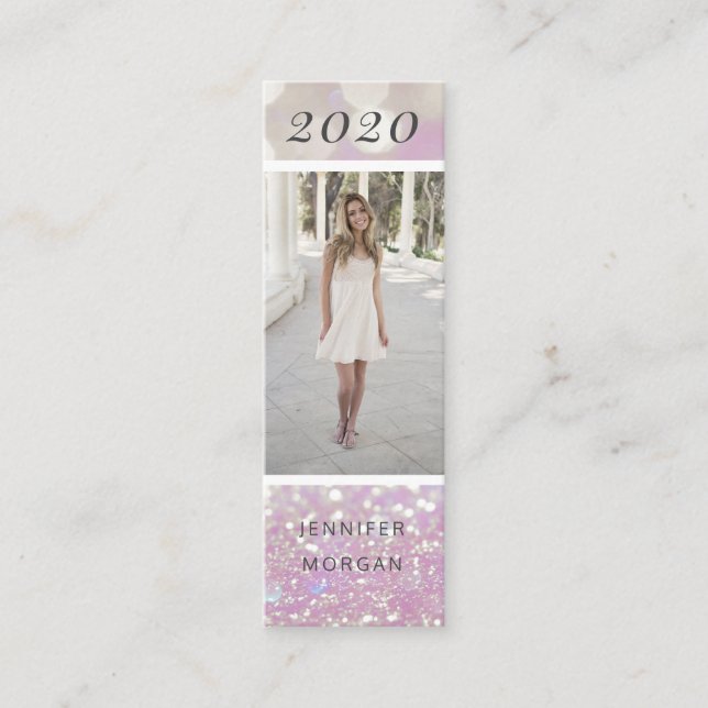 Cartão de Nome da Fotografia Lúxura de Graduação (Frente)