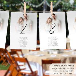 Cartão de nome de convidado de casamento com sobre