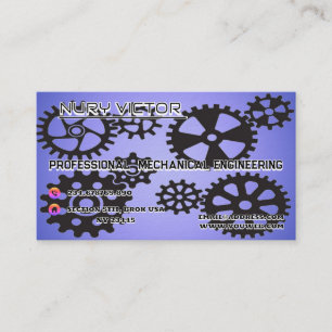 Cartão de Nome de Empresa Mecânico Pro Moderno