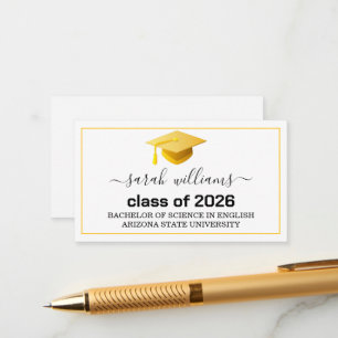 Cartão de Nome de Formatura Anúncio de Formatura 2