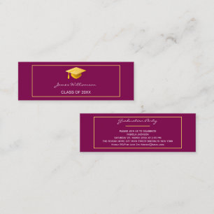 Cartão de Nome de Formatura Moderno com Moldura Do