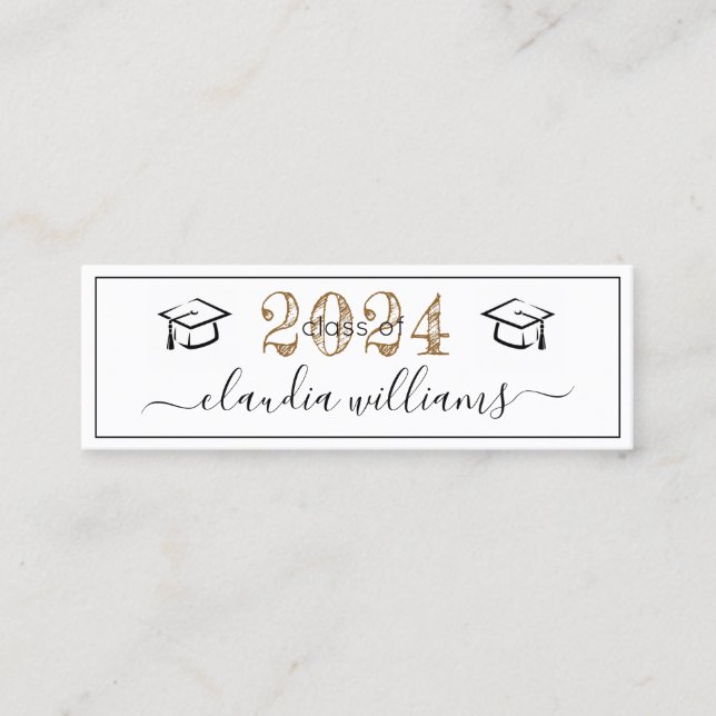 Cartão de Nome de Graduação - Cartão de Inserção C (Frente)